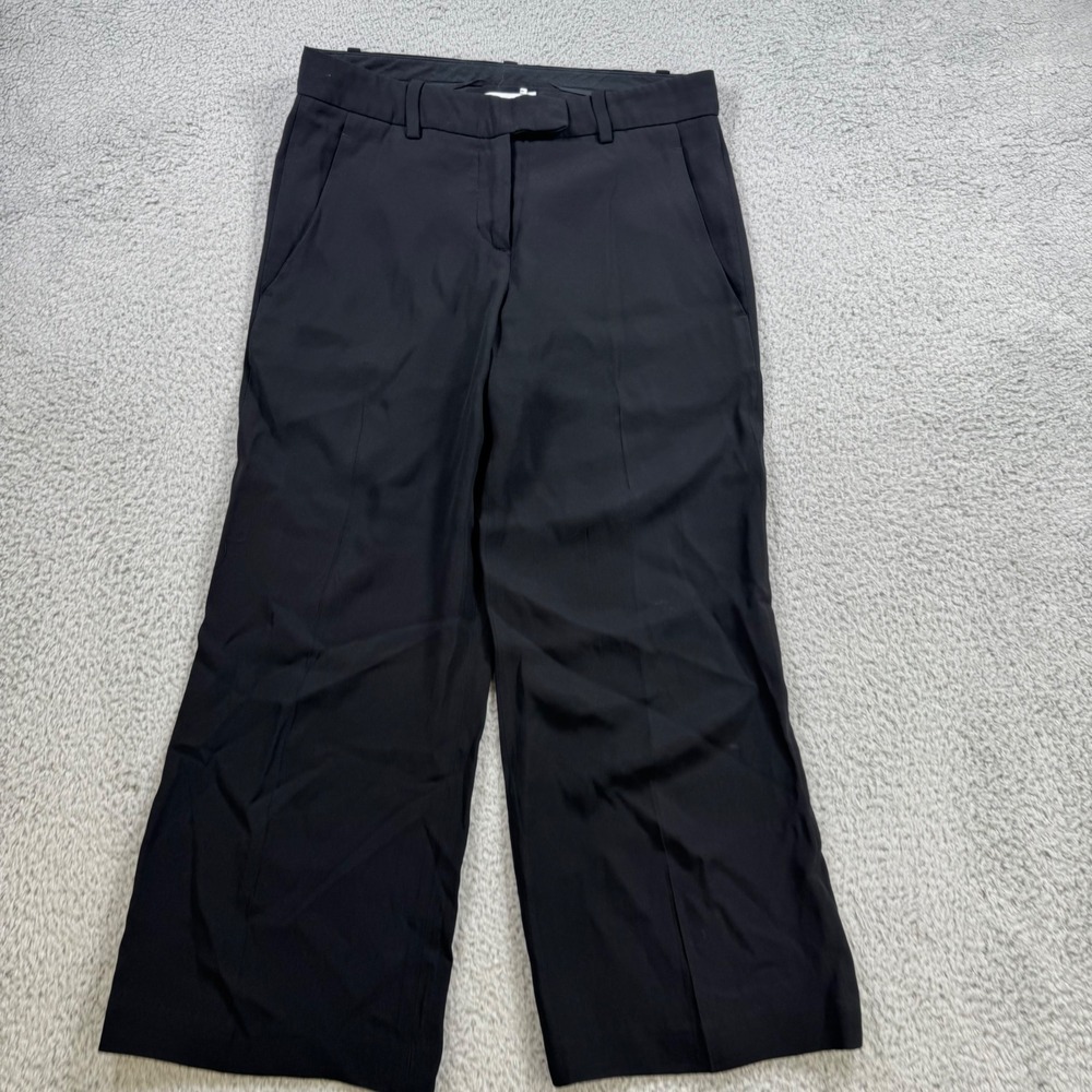 A.L.C. Black Wide Leg Cropped Dress Pants Women's Size 2